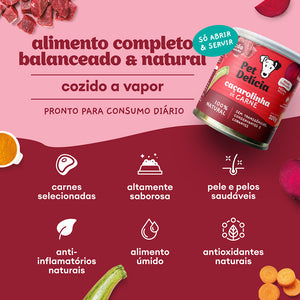Alimentação Natural para Cães sabor Caçarolinha de Carne