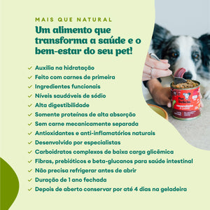 Alimentação Natural para Cães sabor Caçarolinha de Carne