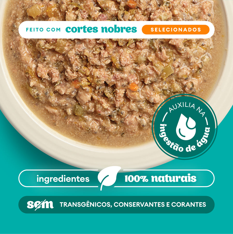 ドッグフード rucca Caixa Sachê Natural Pet Delícia Ragu de Frango com Legumes para Cães
