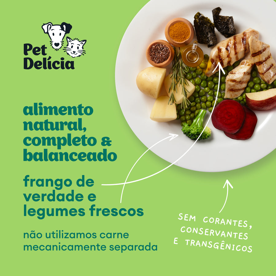 Alimentação Natural para Cães sabor Jardineira de Frango