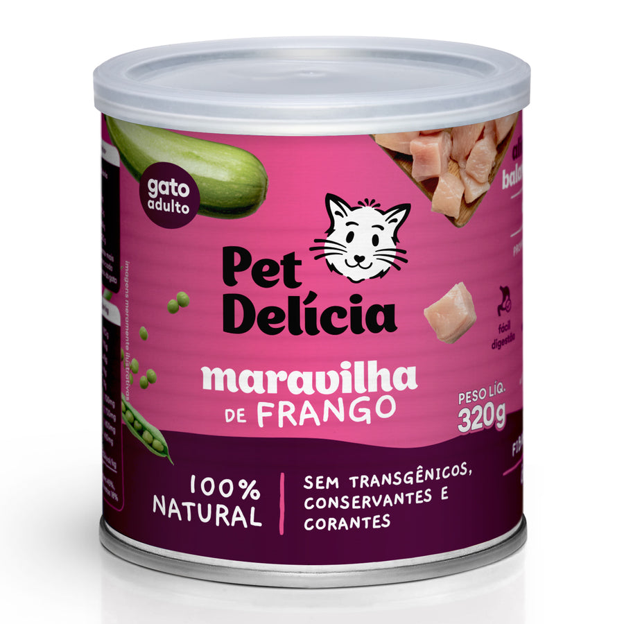 Alimentação Natural para Gatos sabor Maravilha de Frango