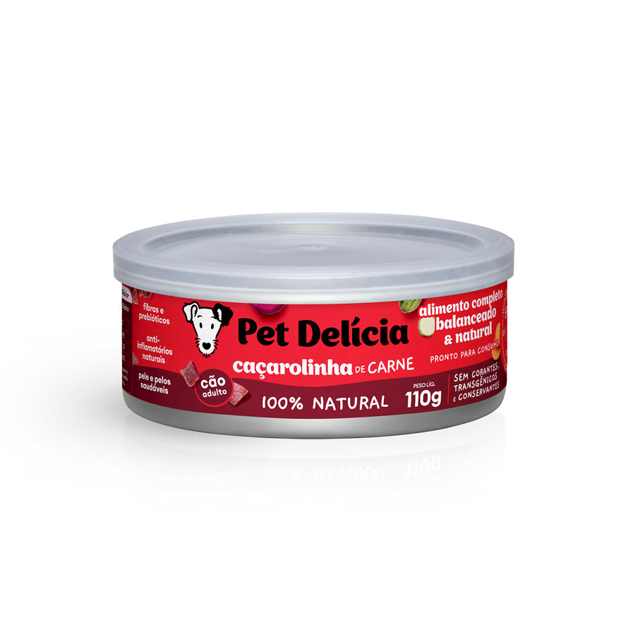 Alimentação Natural para Cães sabor Caçarolinha de Carne