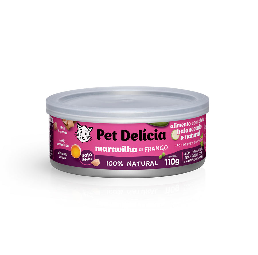 Alimentação Natural para Gatos sabor Maravilha de Frango