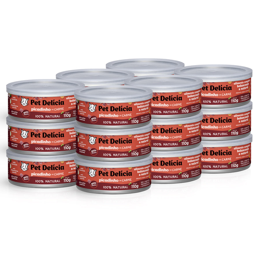 Alimentação Natural para Gatos sabor Picadinho de Carne