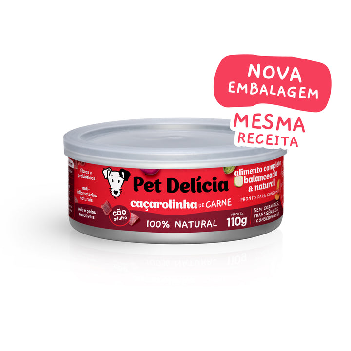 Alimentação Natural para Cães sabor Caçarolinha de Carne