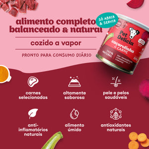 Alimentação Natural para Cães sabor Caçarolinha de Carne