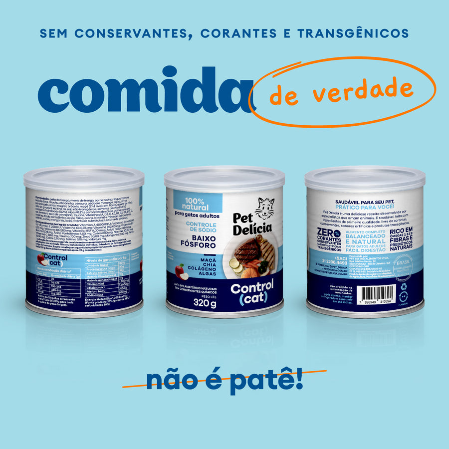 Alimentação Natural para Gatos Control Cat