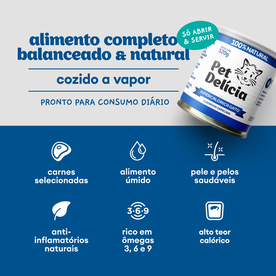 Alimentação Natural Hipercalórica para Gatos