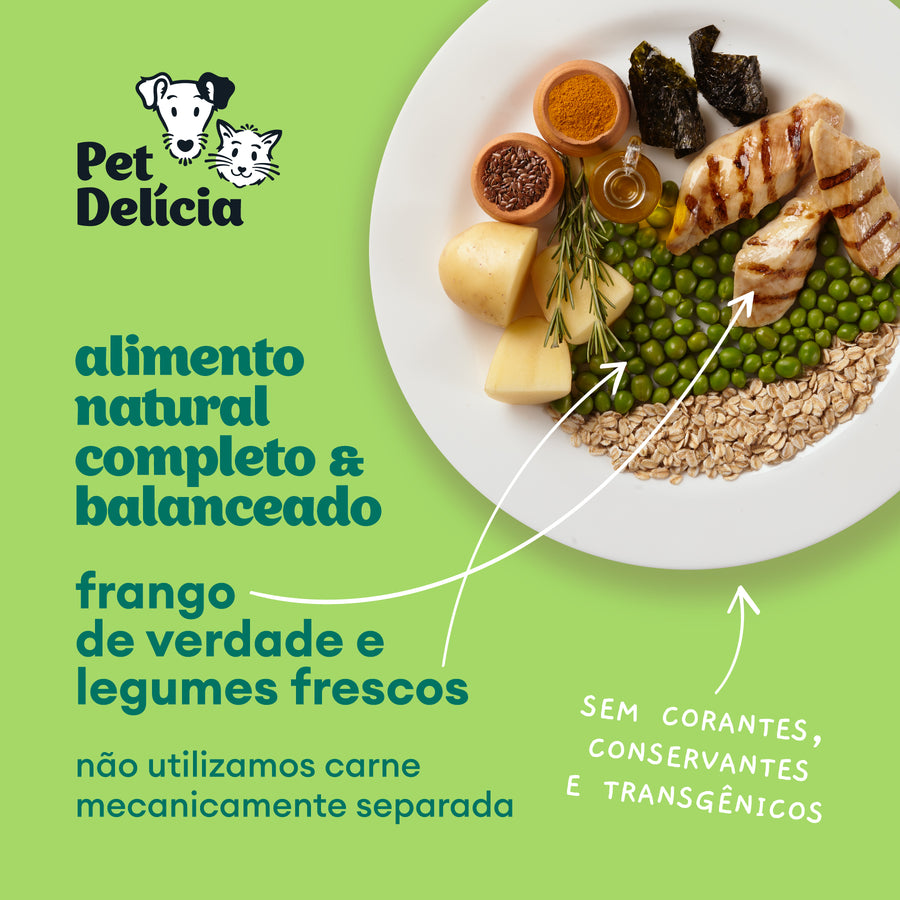 Alimentação Natural para Cães sabor Jardineira de Frango