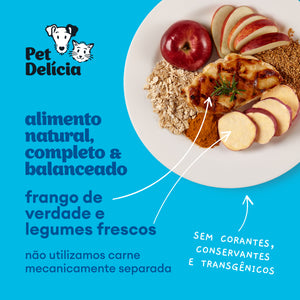 Alimentação Natural Light para Cães Sabor Frango com Maçã