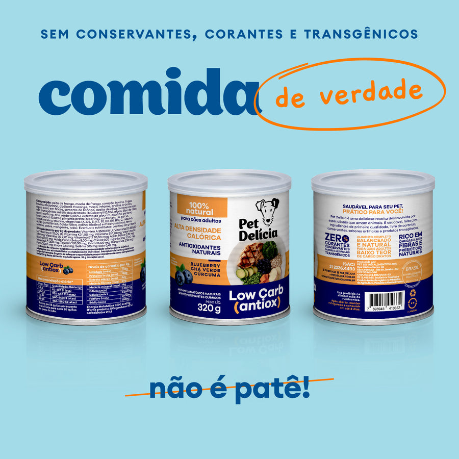 Alimentação Natural Low Carb para Cães