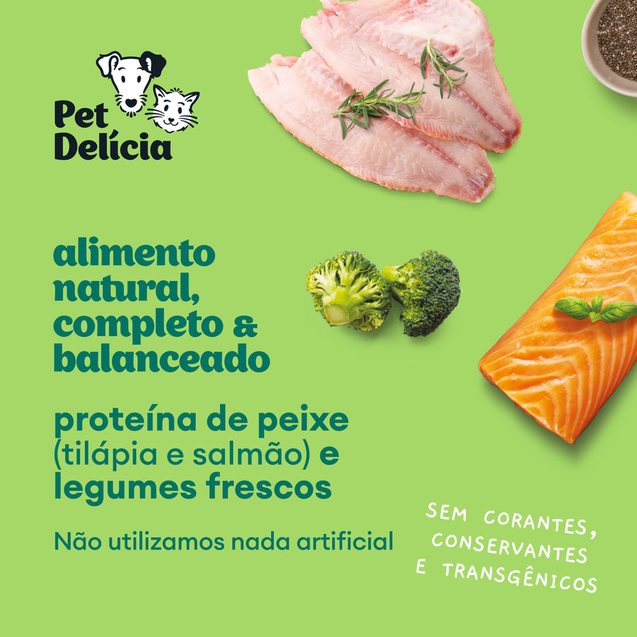 Alimentação Natural para Cães sabor Peixe com legumes